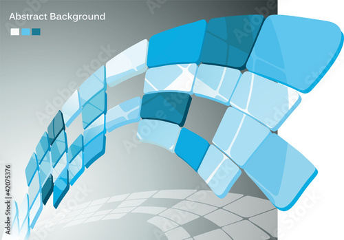 Abstract background with white and blue