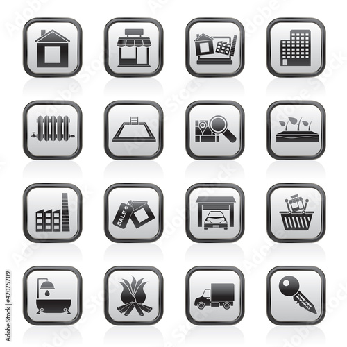 Real Estate and building icons - Vector Icon Set