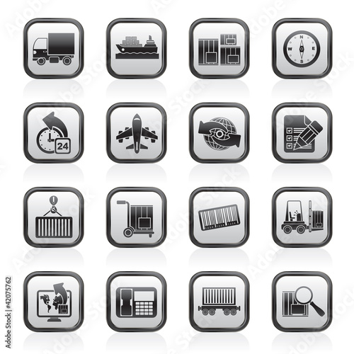 shipping and logistics icons - vector icon set
