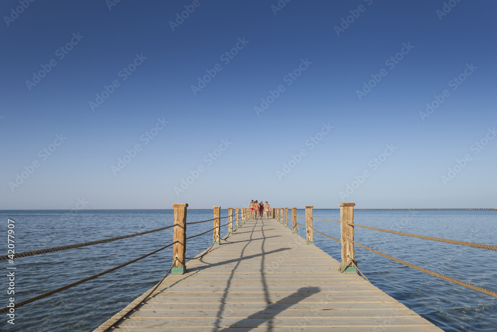 Fototapeta premium Jetty Leading Into The Red Sea In Egypt