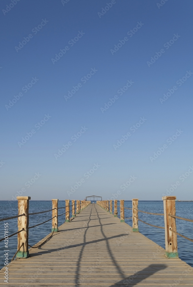 Jetty Leading Into The Red Sea In Egypt