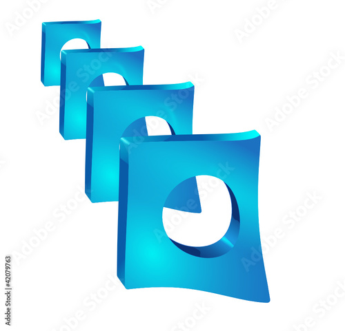 logo bleu design métal fondu