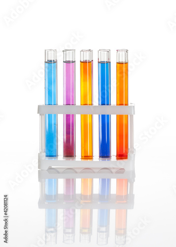 Group of test tubes in a rack