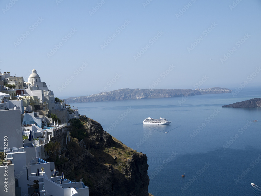Obraz premium Fira the Capital town of the island of Satorini Greece
