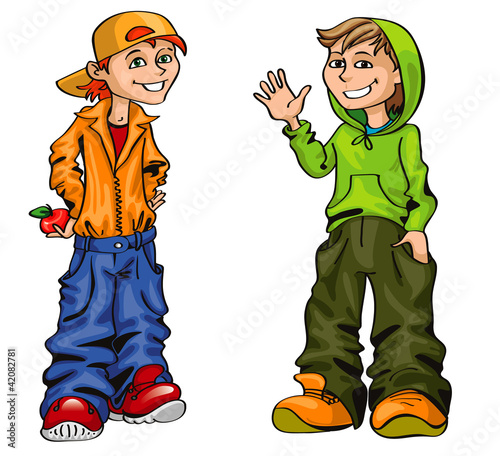 Two teen boys