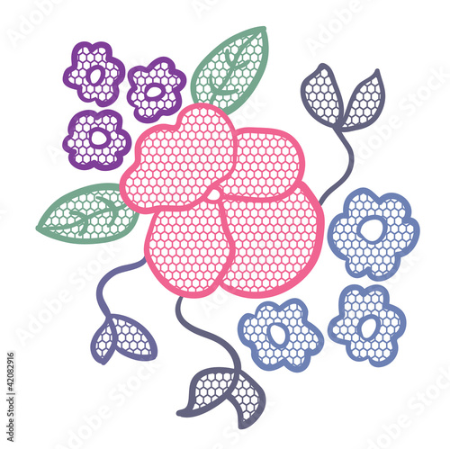 Lace flower applique