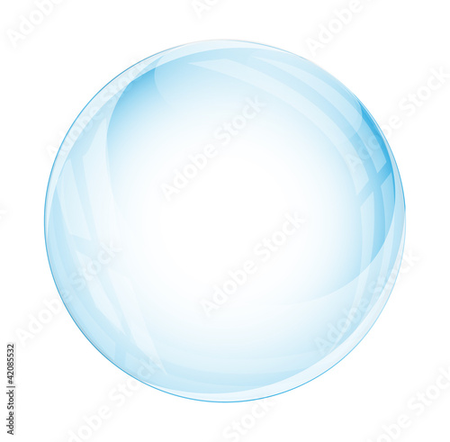 Glass sphere isolated on white