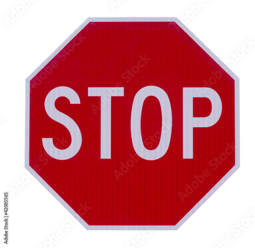Stop sign roadside warning sign