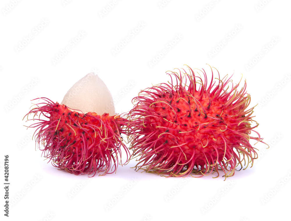 Rambutan fruit isolated on white background Rambutan fruit isolated on white background