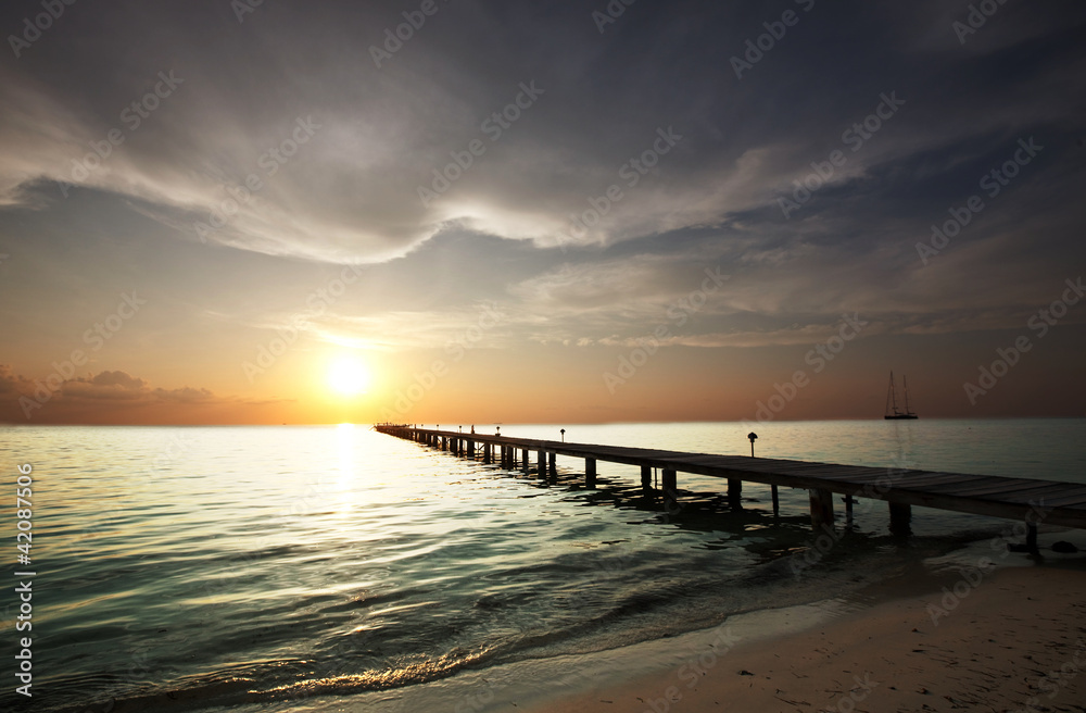 Boardwalk on beach