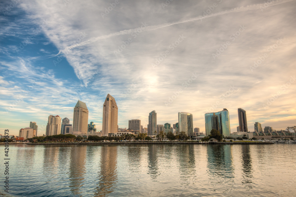 Fototapeta premium San Diego, California City Buildings Skyline