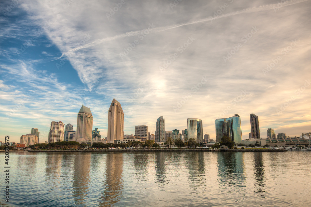 San Diego, California City Buildings Skyline
