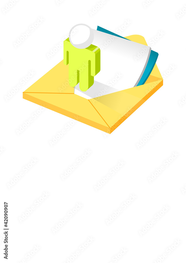 Vector icon letter and people Vector icon letter and people