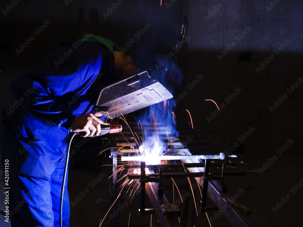 man welding at work man welding at work