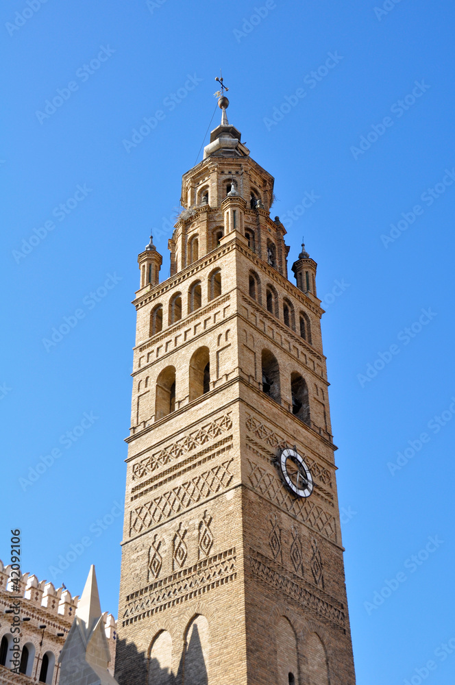 Bell tower of the Cathedral of Tarazona (Spain)