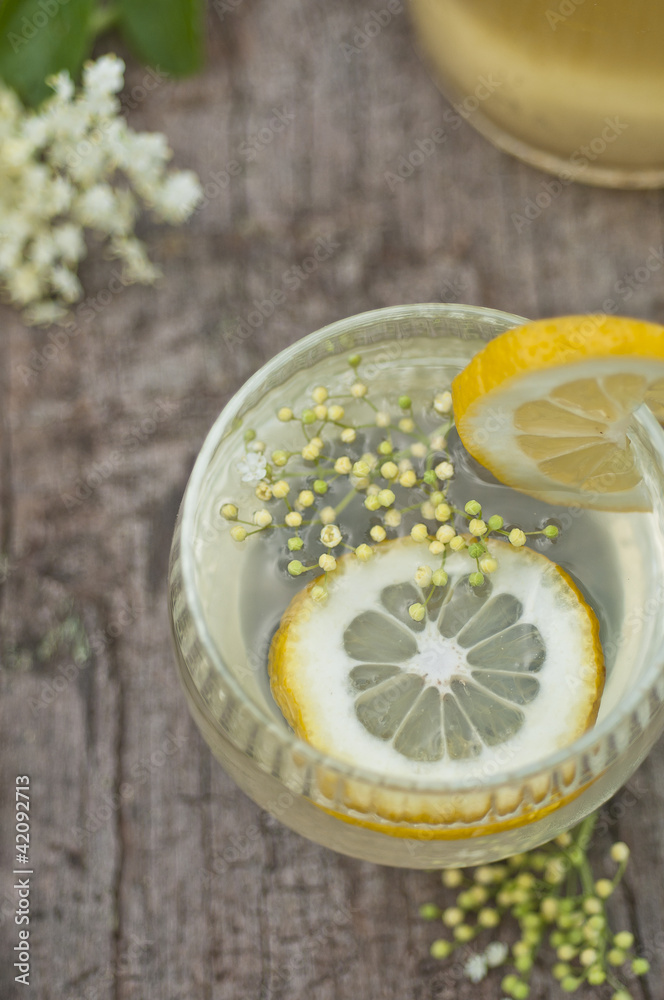 Elderflower and lemon juice