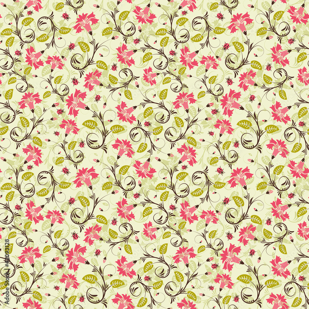 Flower seamless pattern Flower seamless pattern