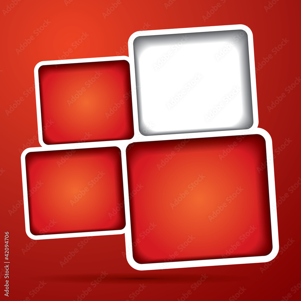 Abstract red background with boxes for text Abstract red background with boxes for text