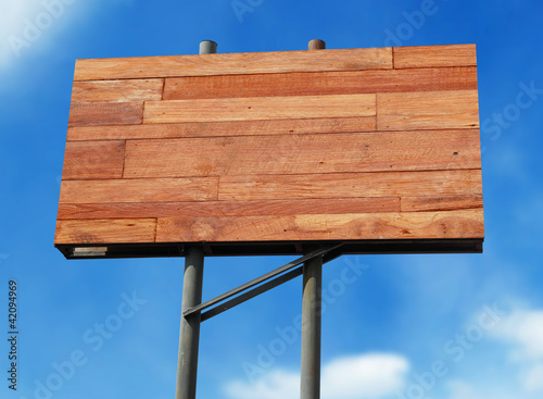 wooden billboard photo