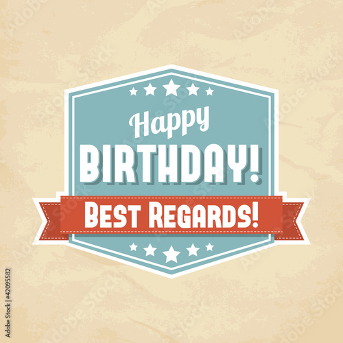 Illustration for happy birthday card. Vector.