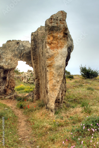 Ancient site the tombs of the kings in paphos, cyprus
