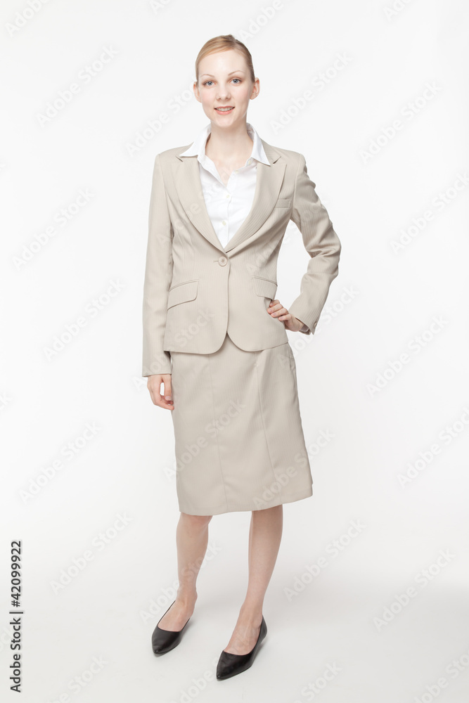 Beautiful business woman. Portrait of beautiful young caucasian