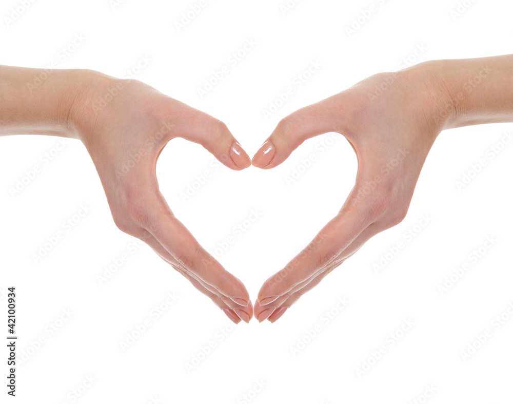 Hand make a heart Hand make a heart
