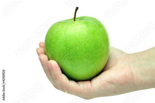 green apple in your hand