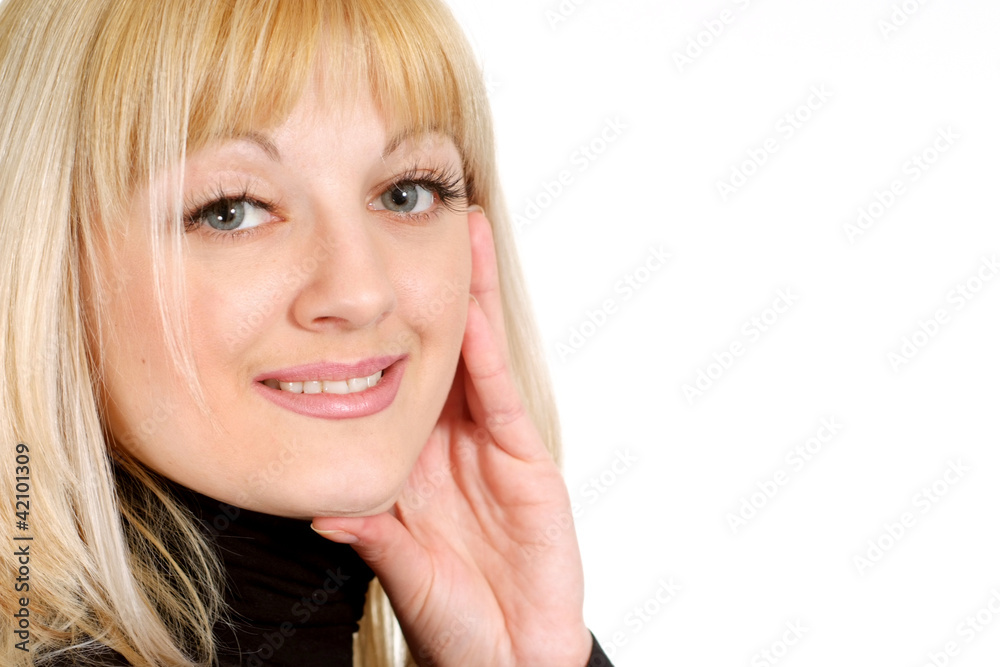 Portrait of a beautiful pretty blonde Caucasian girl Portrait of a beautiful pretty blonde Caucasian girl