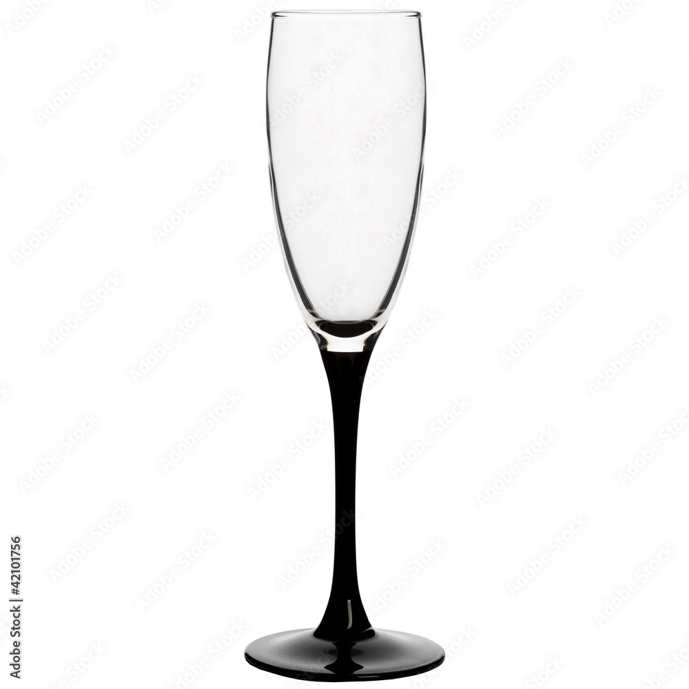 Obraz premium champagne glass clear isolated on white