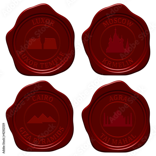 Landmark sealing wax stamp set