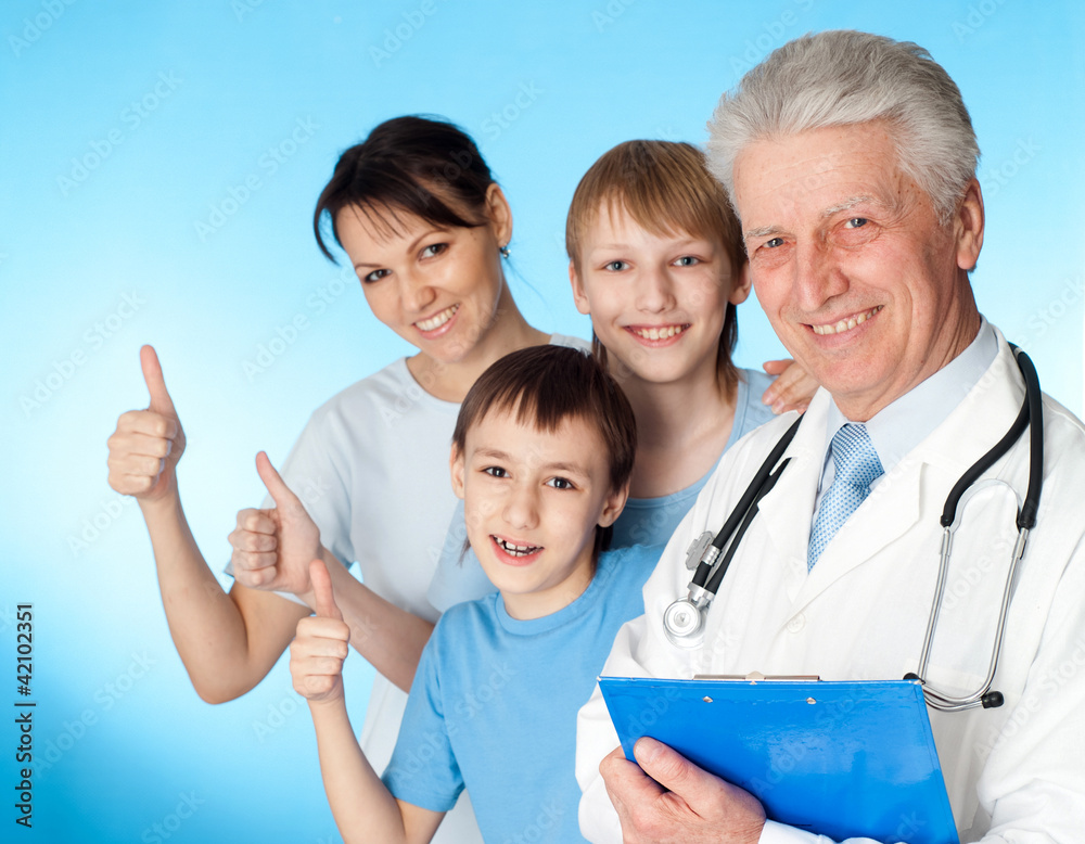 Beautiful Caucasian elderly doctor with a patient Beautiful Caucasian elderly doctor with a patient