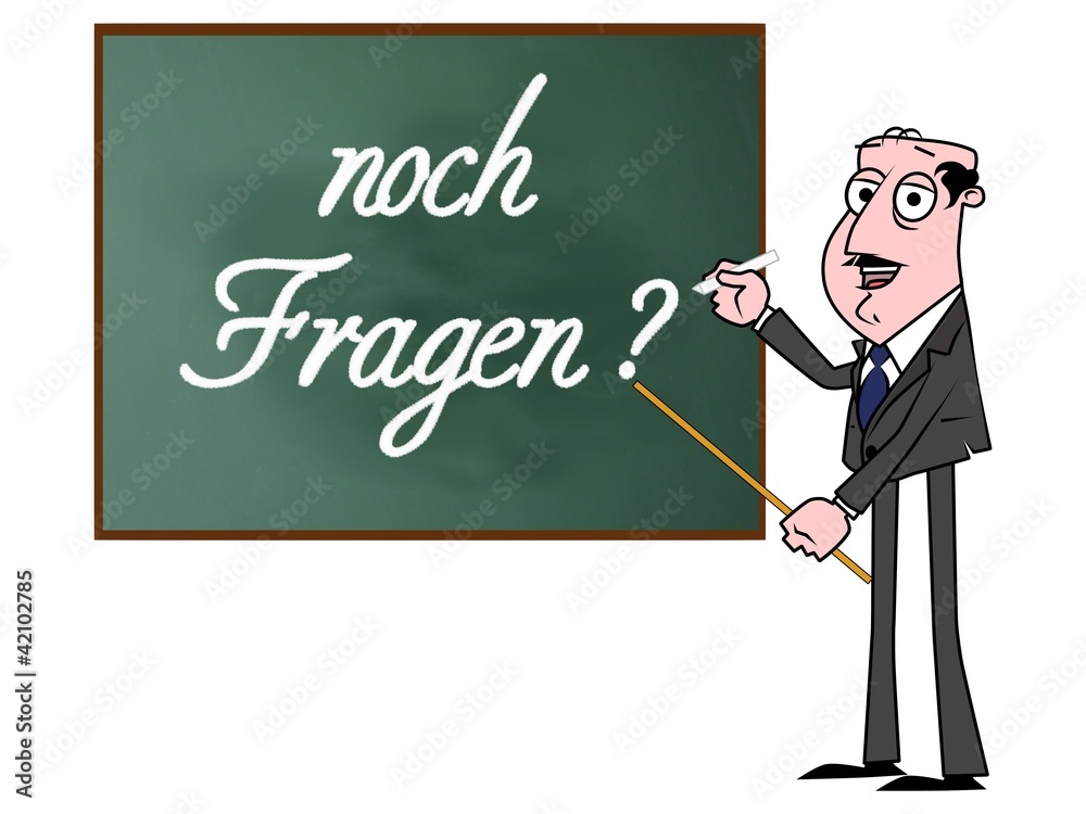 Dozent am Ende seines Vortrages StockIllustration Adobe Stock