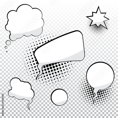 Cartoon speech bubbles