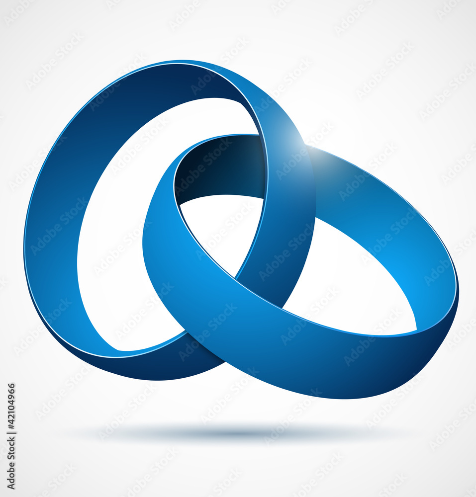 Blue 3d abstract vector design element Blue 3d abstract vector design element