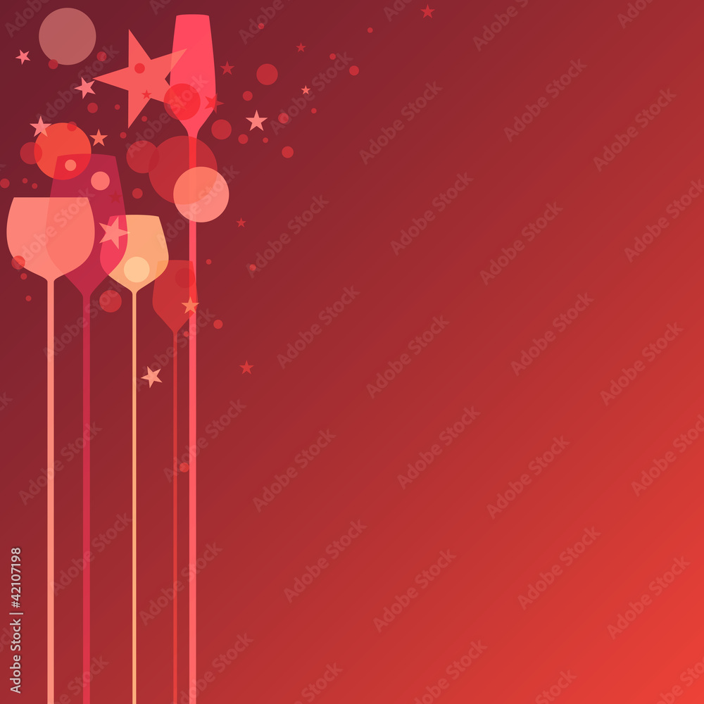 Obraz premium Red Party Glasses