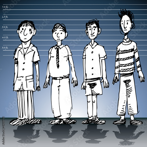 Police Line Up Wall