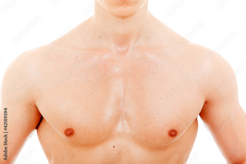 Healthy muscular young man. Isolated on white background. Healthy muscular young man. Isolated on white background.