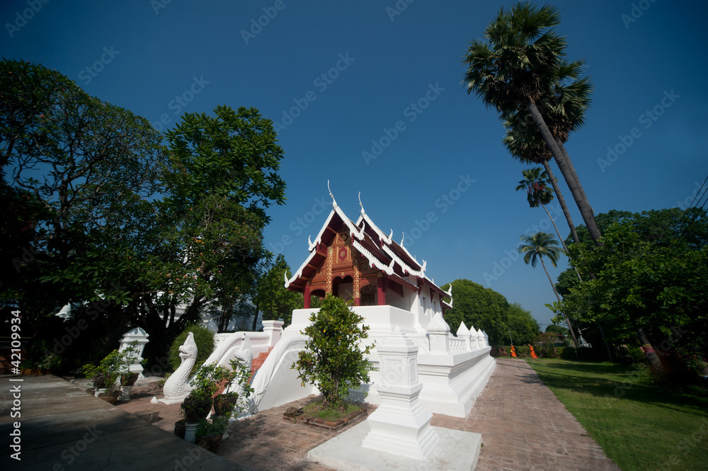 Ancient Thai church in temple ,Northern of Thailand.