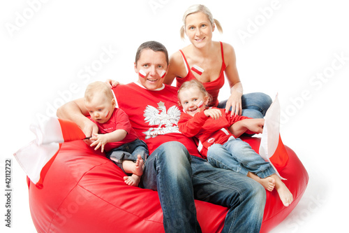 Family waiting football match