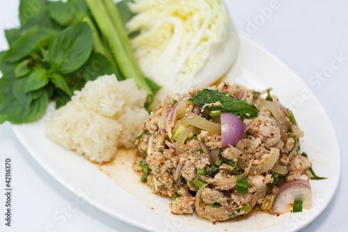 thai spicy minced pork