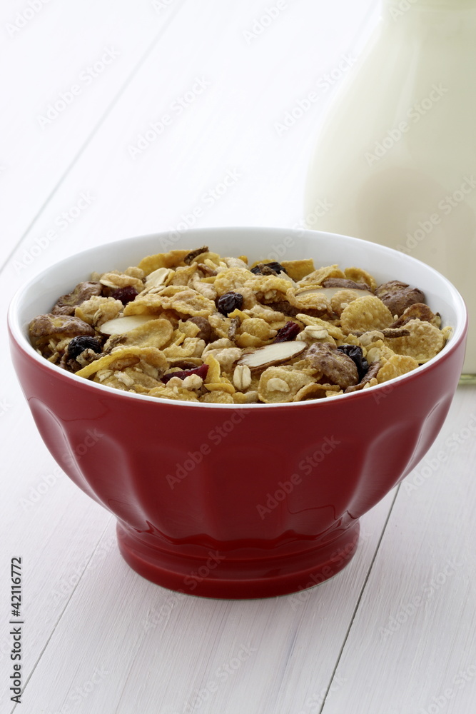 Delicious and healthy muesli or granola Delicious and healthy muesli or granola
