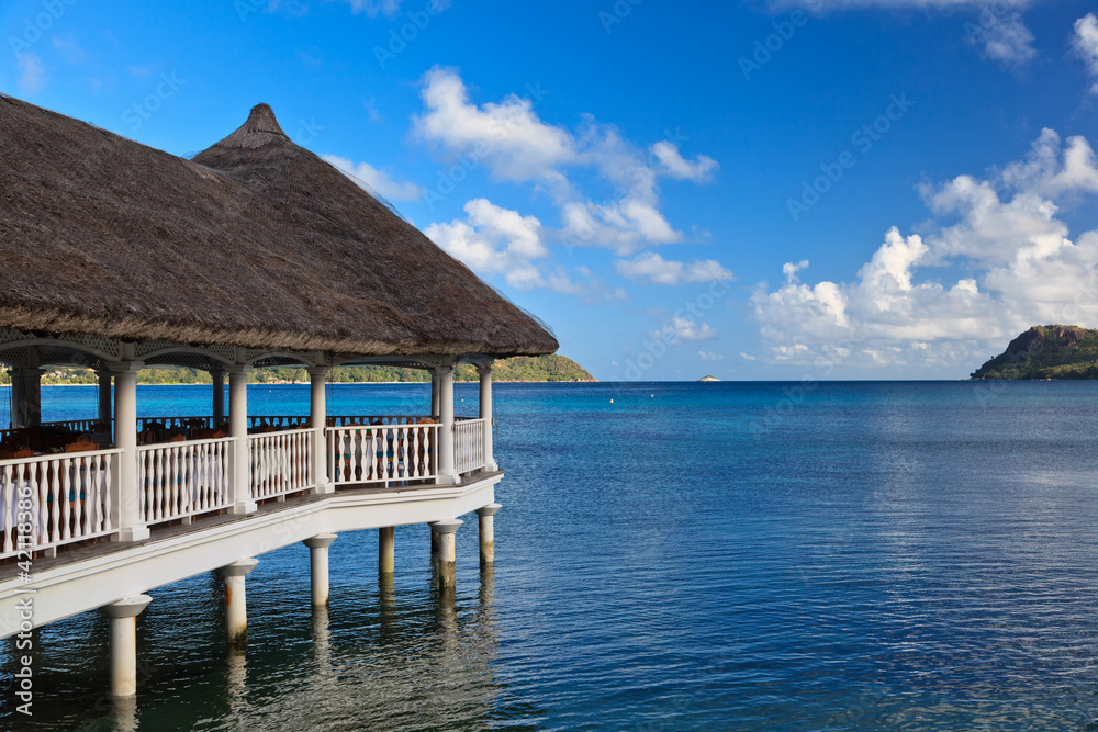 Villas on the tropical beach