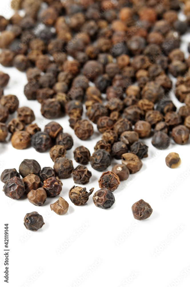 background of peppercorns