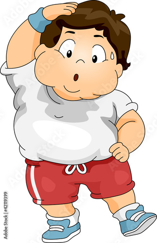 Overweight Boy Exercising