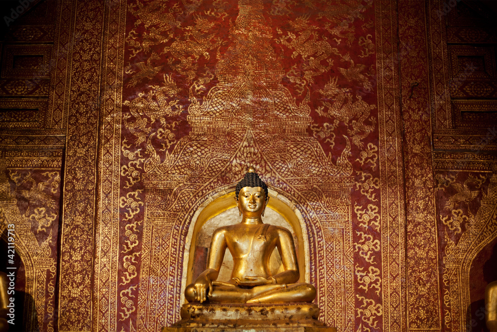 Obraz premium Golden Buddhas Images, Thailand