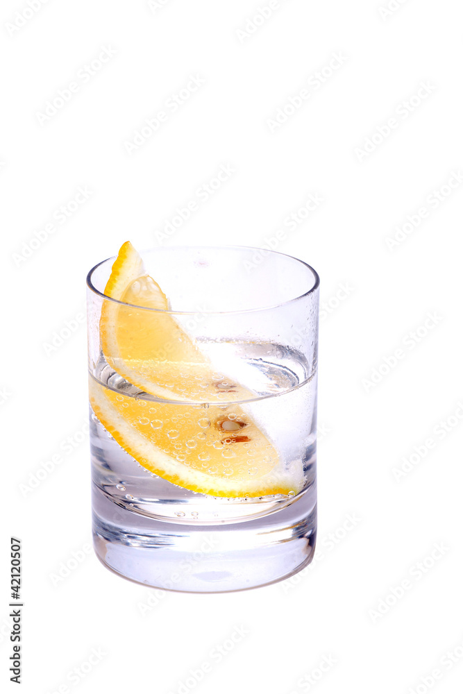 fresh mojito Cocktail with lemon isolated on white background fresh mojito Cocktail with lemon isolated on white background