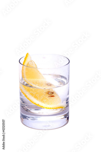 Wallpaper Mural fresh mojito Cocktail with lemon isolated on white background Torontodigital.ca