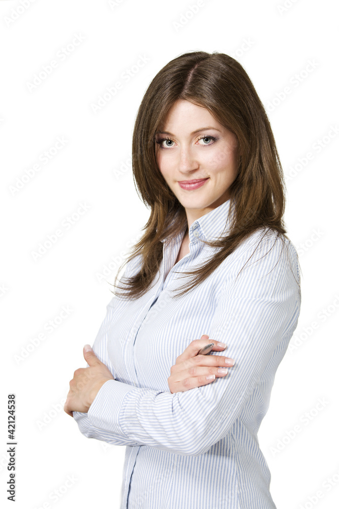 Businesswoman Standing With Her Arms Crossed Businesswoman Standing With Her Arms Crossed