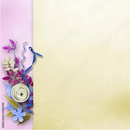 fond fleuri rose et ocre